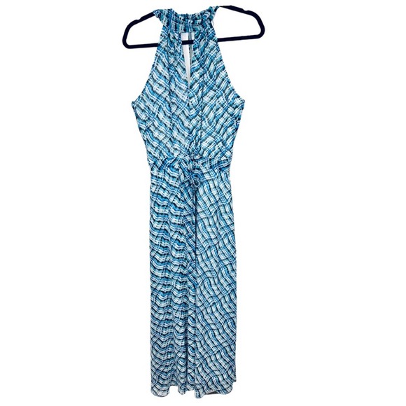 Calvin Klein Printed Chiffon Halter Maxi Dress NWT - Picture 12 of 15